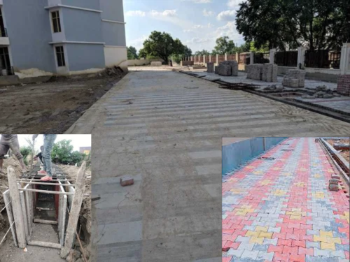 RCC Road construction by SK Construction in Samastipur